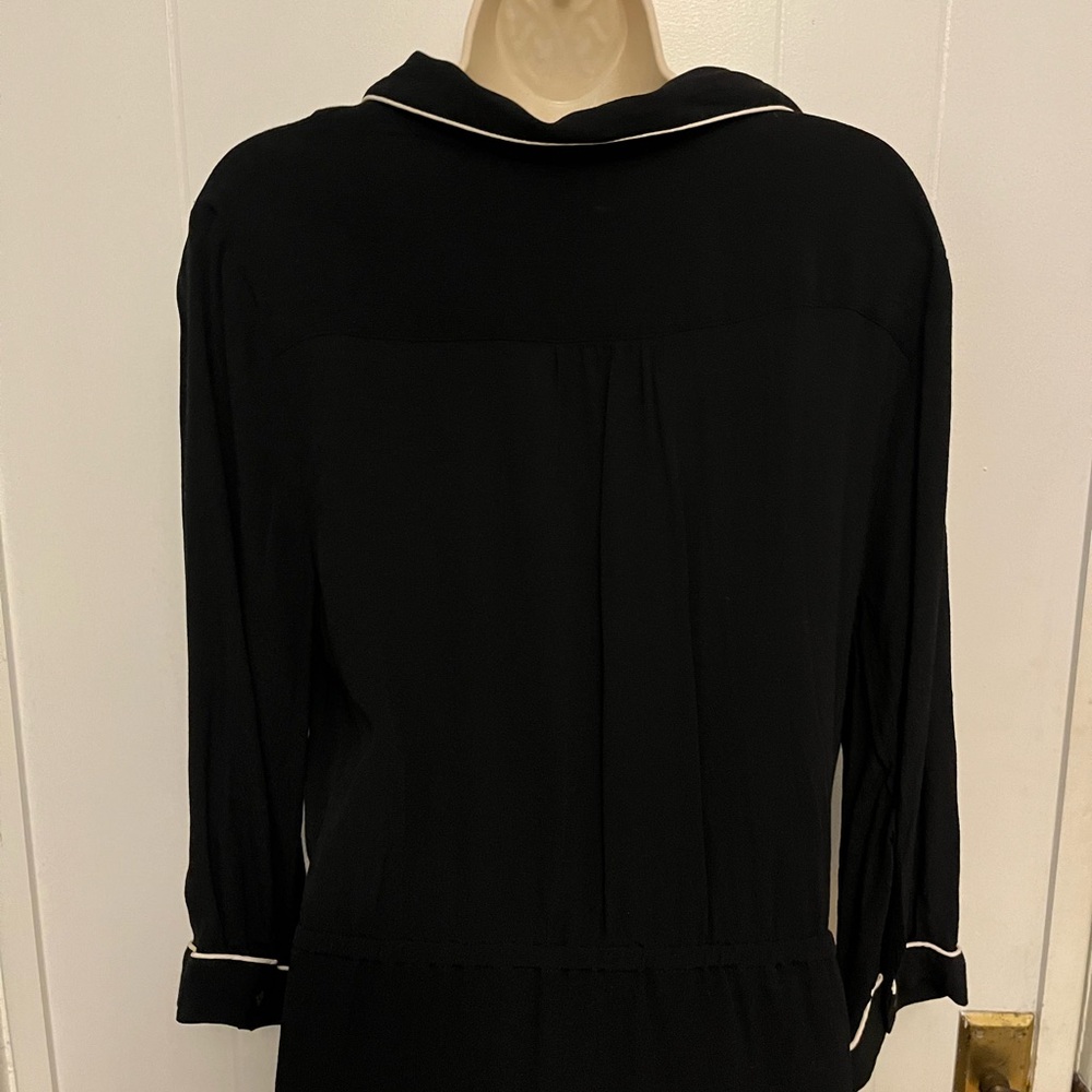 Euc | Loft Collared Button Down Blouson Dress!! - image 8